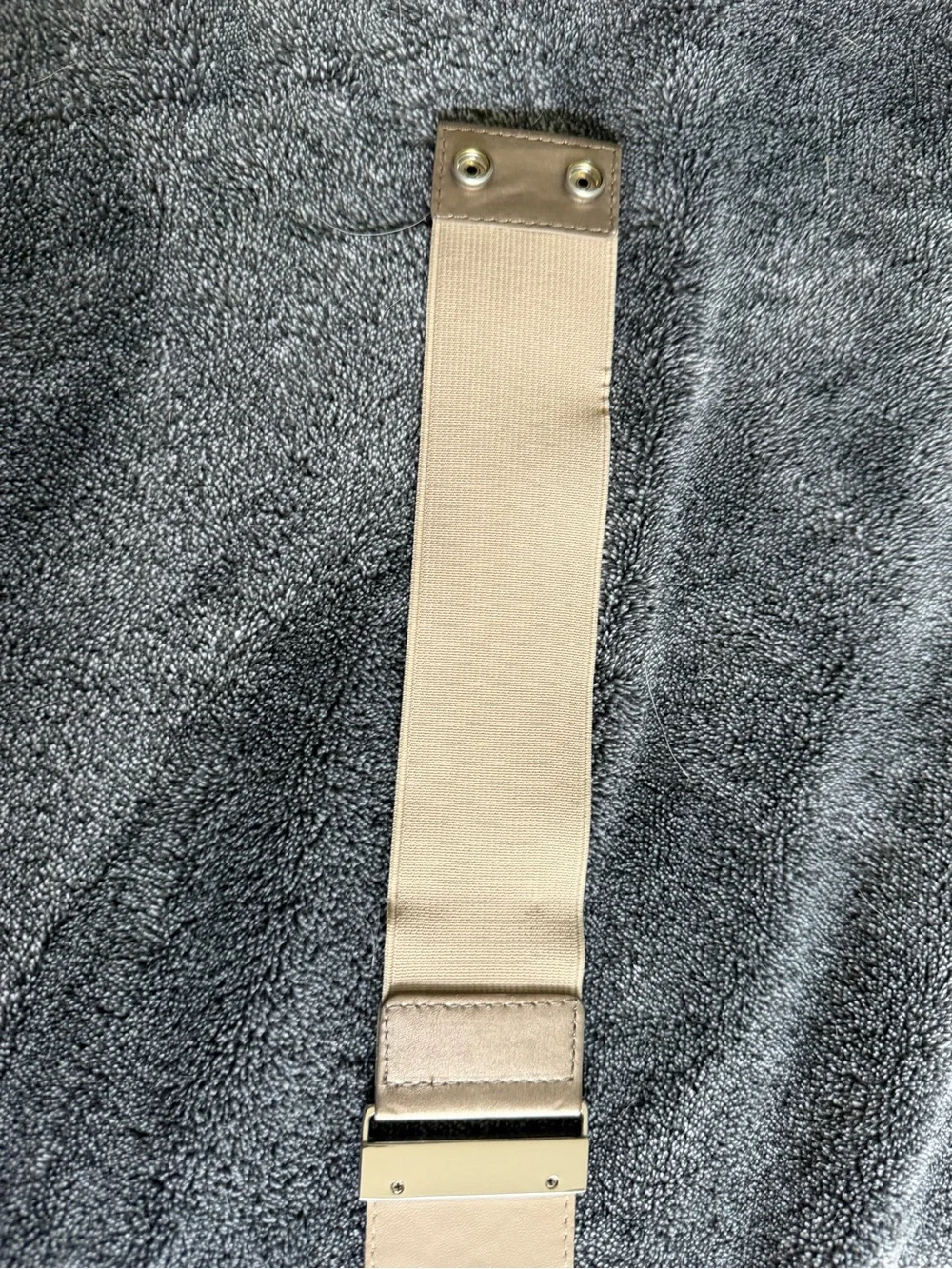Sparkling Gold and Beige Canvas Belt for Women - Stretch